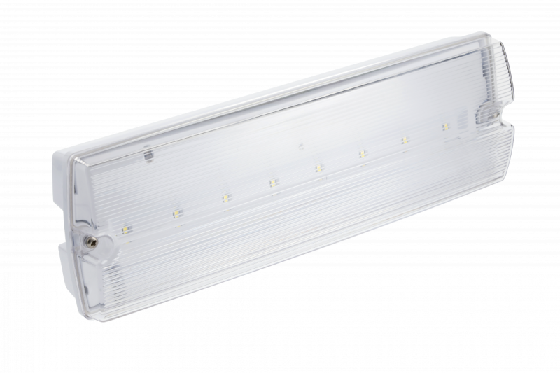 Nødlys TERNO-3 LED, 3W, 250lm, AC220-240V, 50-60Hz, IP65, 3h, 6400K, dobbeltformål, TEST-knap 1208963198