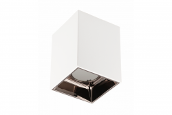 Dekor Loftarmatur ARIES PC 77x100mm IP20 maks 20W firkantet hvid/sort krom. 1208963816