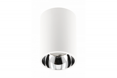Dekor Loftarmatur ARIES PC 73x105mm IP20 maks 20W rund hvid/krom. 1208963821
