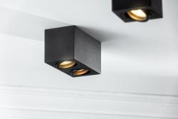 Dekor Loftarmatur AVEIRO DUO aluminium 160x80x85mm IP20 maks 20W*2 firkantet sort. 1208963824