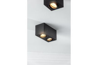 Dekor Loftarmatur AVEIRO DUO aluminium 160x80x85mm IP20 maks 20W*2 firkantet sort. 1208963824