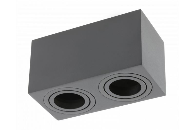 Dekor Loftarmatur AVEIRO DUO aluminium 160x80x85mm IP20 maks 20W*2 firkantet sort. 1208963824