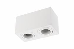 Dekor Loftarmatur AVEIRO DUO aluminium 160x80x85mm IP20 maks 20W*2 firkantet hvid. 1208963825