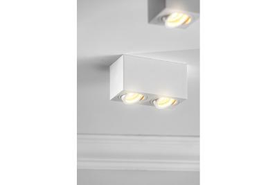 Dekor Loftarmatur AVEIRO DUO aluminium 160x80x85mm IP20 maks 20W*2 firkantet hvid. 1208963825