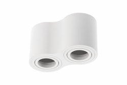 Dekor Loftarmatur AVEIRO DUO aluminium 160x80x85mm IP20 maks 20W*2 rund hvid. 1208963827