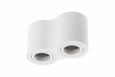 Dekor Loftarmatur AVEIRO DUO aluminium 160x80x85mm IP20 maks 20W*2 rund hvid. 1208963827
