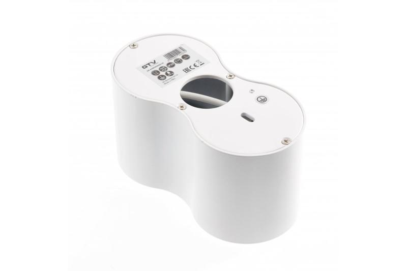 Dekor Loftarmatur AVEIRO DUO aluminium 160x80x85mm IP20 maks 20W*2 rund hvid. 1208963827