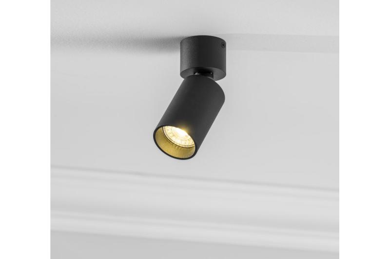 Decor Ceiling fixture FARGO MINI aluminium 56x150mm IP20 max 20W round black 1208963877