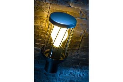 Dekor KERTA-A havelampe E27 MAX.12W IP44 AC220-240V 50-60Hz enkel væglampe top grafit. 1208963906