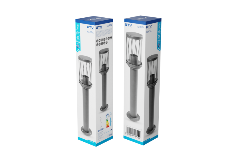 Dekor KERTA-P 50 havelampe E27 MAX.12W IP44 AC220-240V 50-60Hz stolpe grafit 1208963907