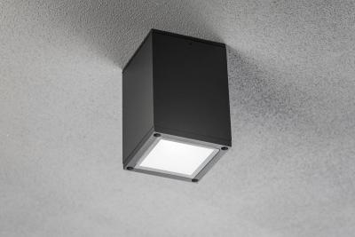Dekor Loftarmatur LENTO alum 100x130 IP54 max 35W firkantet grafit. 1208963923
