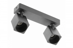 Dekor Loftarmatur RENO aluminium IP20 maks. 20W*2 dobbelt firkant sort. 1208963980