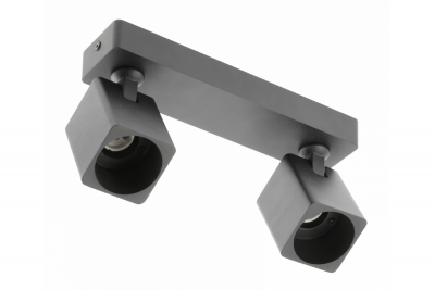 Dekor Loftarmatur RENO aluminium IP20 maks. 20W*2 dobbelt firkant sort. 1208963980