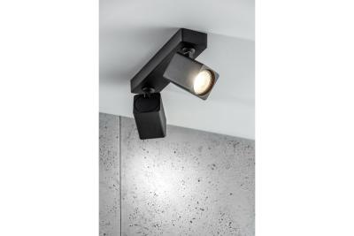 Dekor Loftarmatur RENO aluminium IP20 maks. 20W*2 dobbelt firkant sort. 1208963980