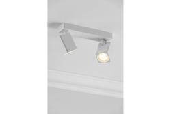 Dekor Loftarmatur RENO aluminium IP20 maks. 20W*2 dobbelt firkantet hvid. 1208963981