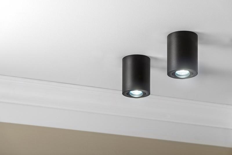 Decor Lamp surface mounted SENSA aluminium 85x115 IP20 max 50W round black housing 1208964004