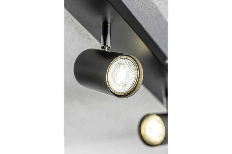 Decor Ceiling luminaire VENETO IP20 max. 20W 4 x GU10 round black 1208964042