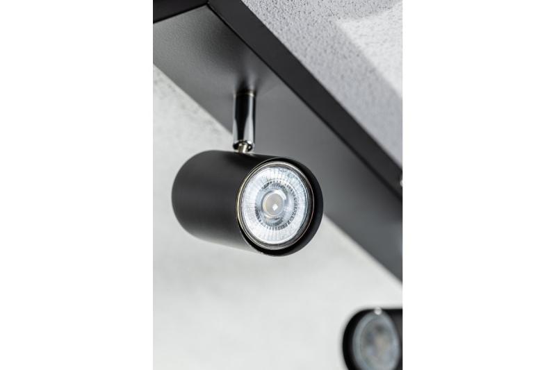 Decor Ceiling luminaire VENETO IP20 max. 20W 4 x GU10 round black 1208964042