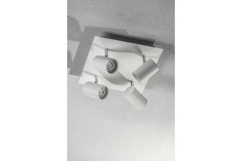 Decor Ceiling luminaire VENETO IP20 max. 20W 4 x GU10 round/square white 1208964045