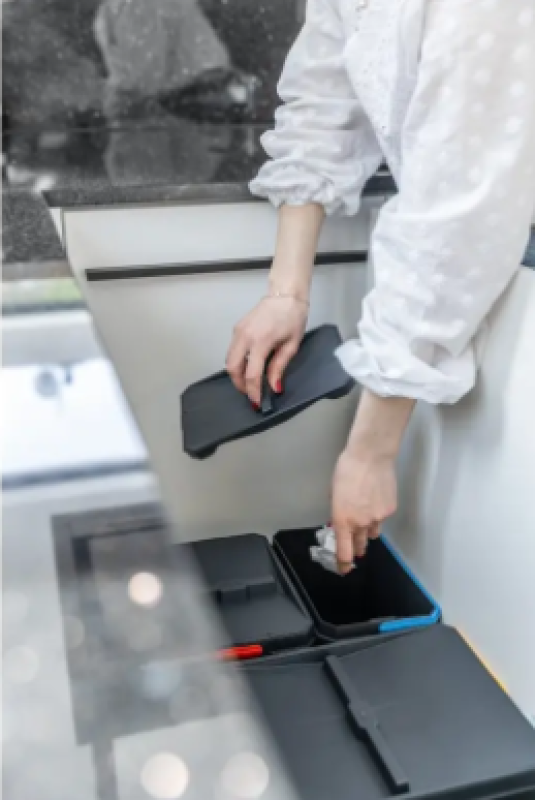 Garbi Basket B-60-3 affaldssorteringssystem til skuffe 60 cm inkl. holder og 3 affaldsbeholdere 1208964399