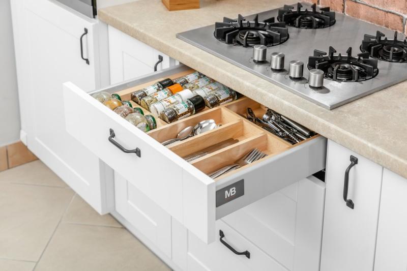 Decor Cutle Bestikbak Justerbar Indsats til 400-600mm Skabe Farve Bøg 1208966289