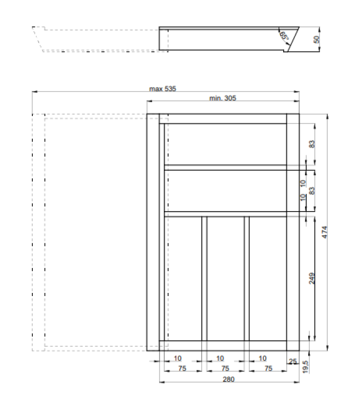 Decor Cutle Bestikbakker Justerbart bestikstativ Farve Bøg 1208966290