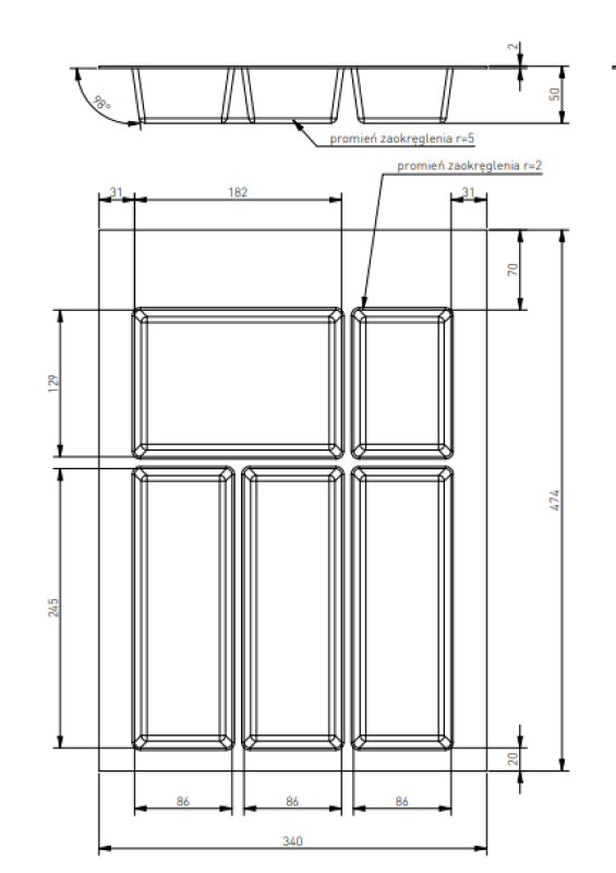 Decor Cutle Bestikindsats til Køkkenskuffe 400 Hvid 1208966373