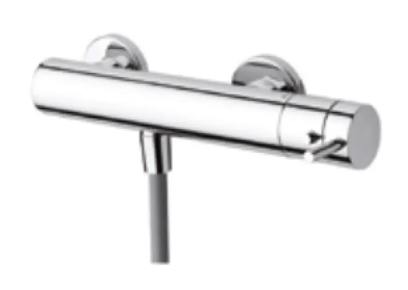 Waterevolution Flow brusetermostat med brusestangsæt PVD lys guld T140TWGE