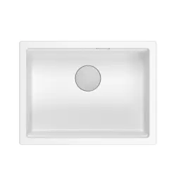 Quadri Newport II hvid granit undermonteret vask hvid 560x450 mm 1208966922
