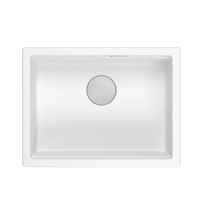 Quadri Newport II hvid granit undermonteret vask hvid 560x450 mm 1208966922