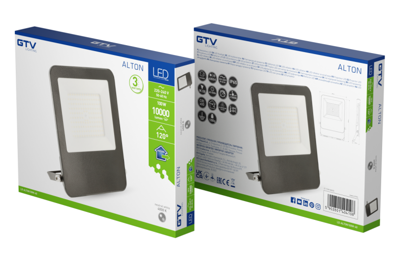 ALTON projektør, LED, 100W, 10000lm, 4000K, AC220-240V, IP65 1208966955