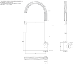 Waterevolution Flow semi-professionel køkkenarmatur messing med kolonne og fjeder T157LE