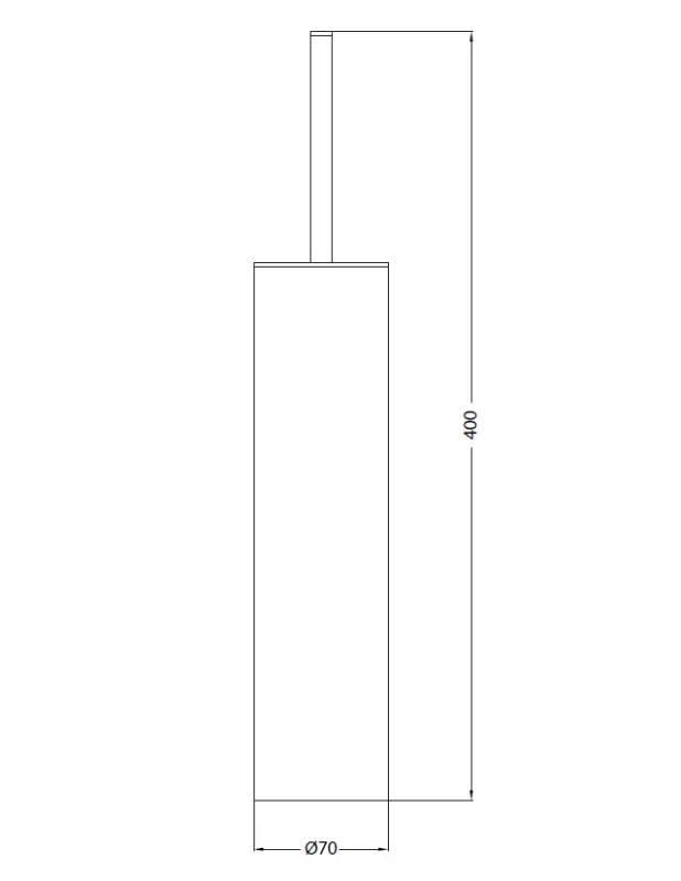 Waterevolution Deep toiletbørstesæt stående PVD Light Gold A240WGE