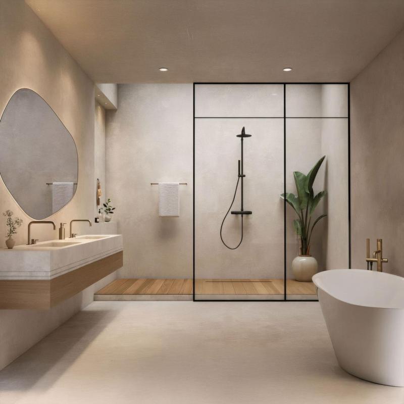 Waterevolution Flow brusesæt med regnbruser mat sort T141NPR