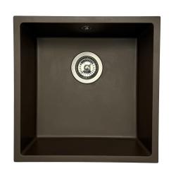 GraniteMy Universal granit café vask 40x40 cm til overmontering, undermontering og planmontering med rustfri stålprop 1208967212