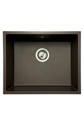 GraniteMy Universal granit café vask 50x40 cm til overmontering, undermontering og fladmontering med rustfri stål prop 1208967227