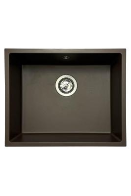 GraniteMy Universal granit café vask 50x40 cm til overmontering, undermontering og fladmontering med rustfri stål prop 1208967227