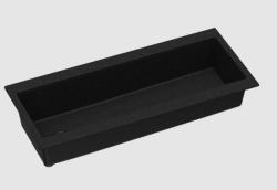 GraniteMy Trog granit meget stor sort vask 116x50 cm sort overflademontering med hanehul og sort prop 1208967237