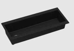 GraniteMy Trog granit meget stor sort vask 116x50 cm sort, overflade montering med hanehul med kobberprop 1208967238