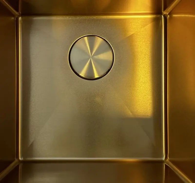 Granitemy Universal afløbsdæksel til vask, kurvpropdæksel guld rund slebet dækplade til afløb 1208967263