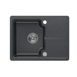 Quadri Kendal antracit granit vask 58x44cm med afdrypningsområde 1208967403