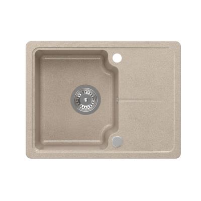 Quadri Kendal beige sand granit vask 58x44cm med afdrypningsområde 1208967405