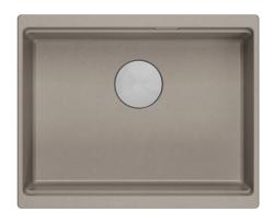 Quadri Newport II granit underbygningsvask taupe 560x450mm med rustfri stålprop og afløbsdæksel 1208967453