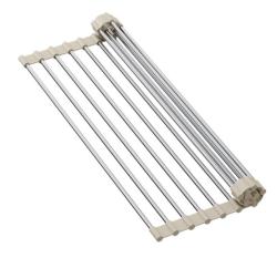 Quadri Opvouwbare Mat 38x25cm roestvrij staal met beige afwerking voor in de gootsteen 1208967515