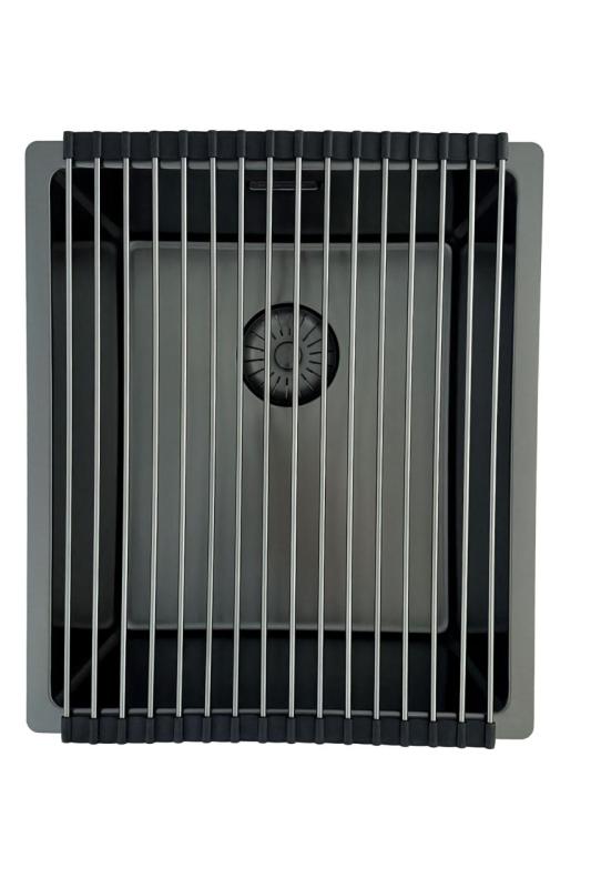 Pure.Sink Prestige vask PVD gun metal 34x40 cm 10mm radius underbygning, planmontering og topmontering PPG3440-61