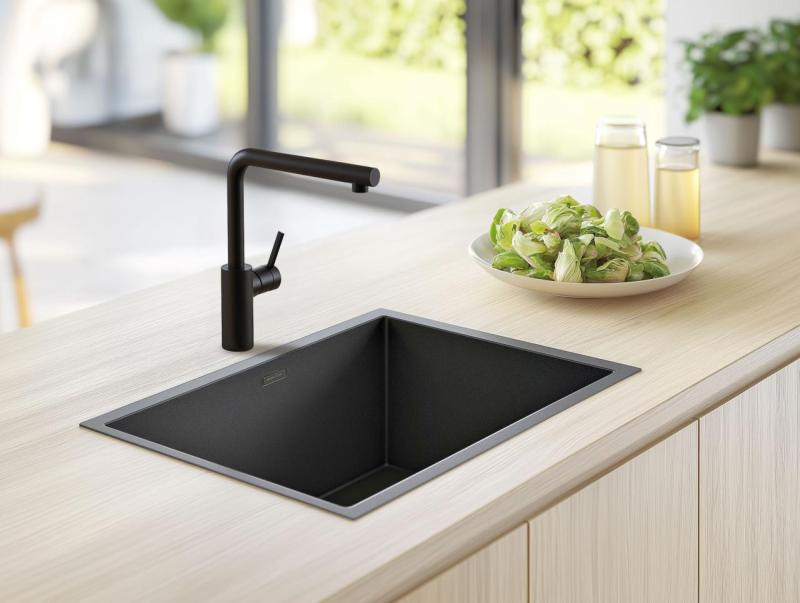 Pure.Sink Elite Steel Spark køkkenarmatur Mat Sort PS8040-10