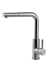 Pure.Sink Elite Steel Spark-S køkkenarmatur i rustfrit stål med udtrækkelig tud PS8041-02