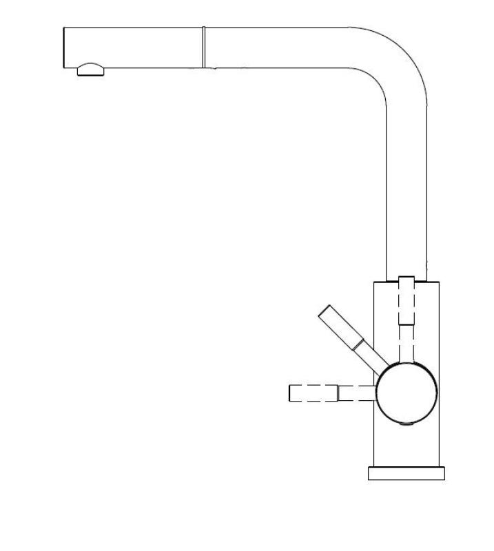 Pure.Sink Elite Steel Spark-S køkkenarmatur Mat sort med udtrækkelig tud PS8041-10