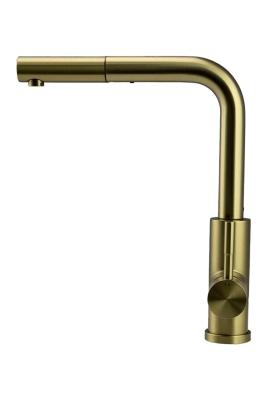 Pure.Sink Elite Steel Spark-S køkkenarmatur PVD børstet guld med udtrækkelig tud PS8041-60