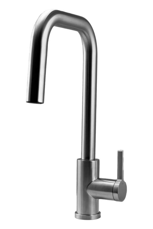 Pure.Sink Elite Steel Crystal-S køkkenarmatur i rustfrit stål med udtræksbruser PS8050-02